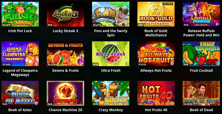 Великий вибір відеослотів